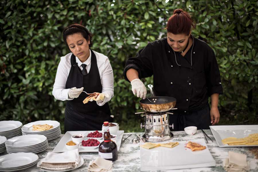 Area Kitchen Showcooking crêpes matrimonio